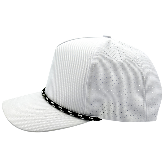white pro rope hat profile transparent