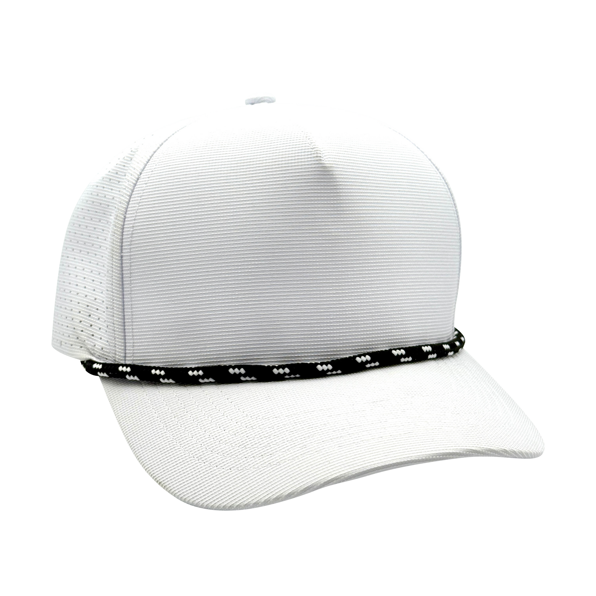 white pro rope hat front transparent