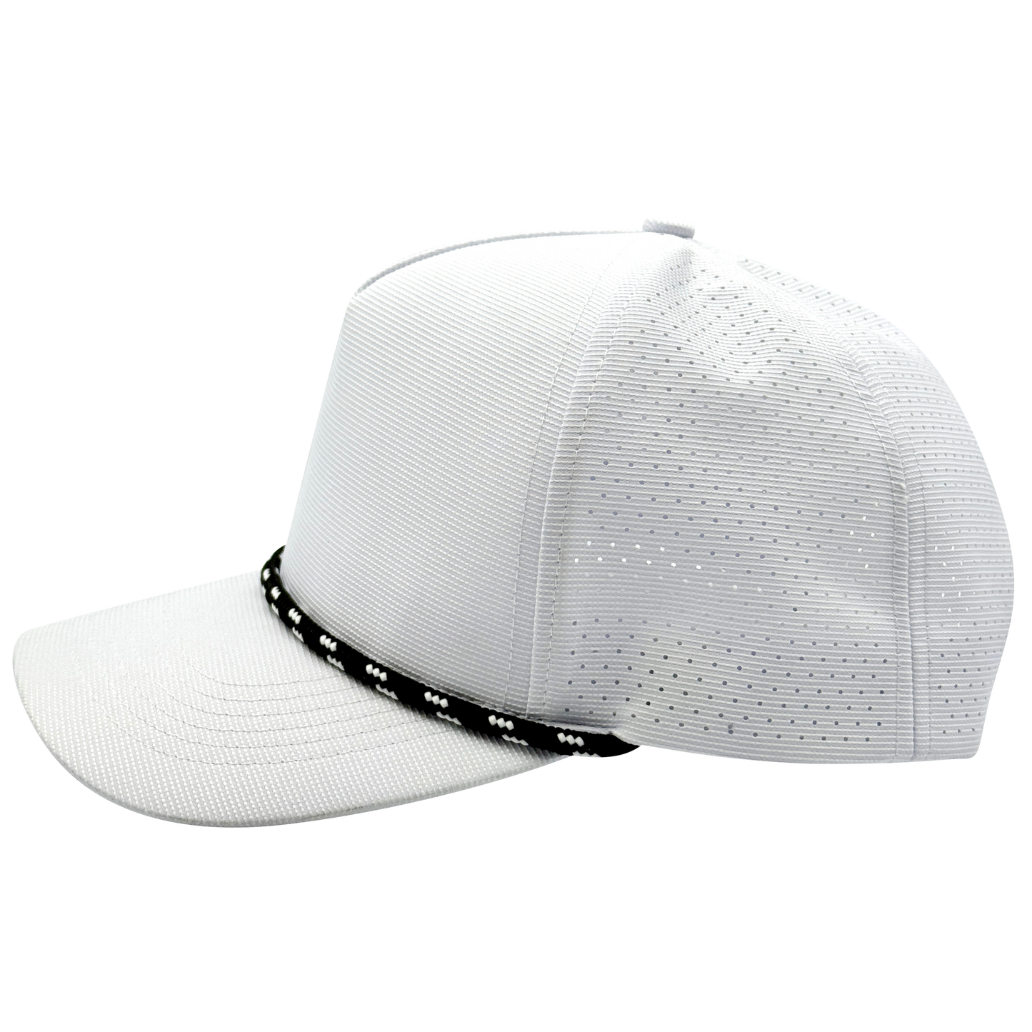 white pro rope hat profile transparent